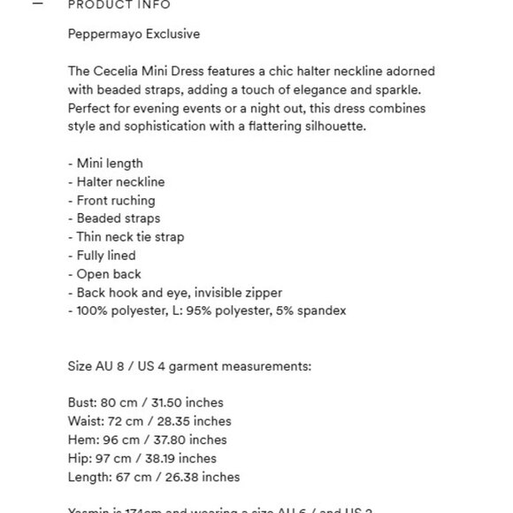 Peppermayo Cecelia Blue Mini Halter Dress - Picture 4 of 6